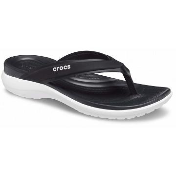 Sandalias Crocs Capri V Deportivo Flip Mujer Negros | Mexico 0521QMAZ